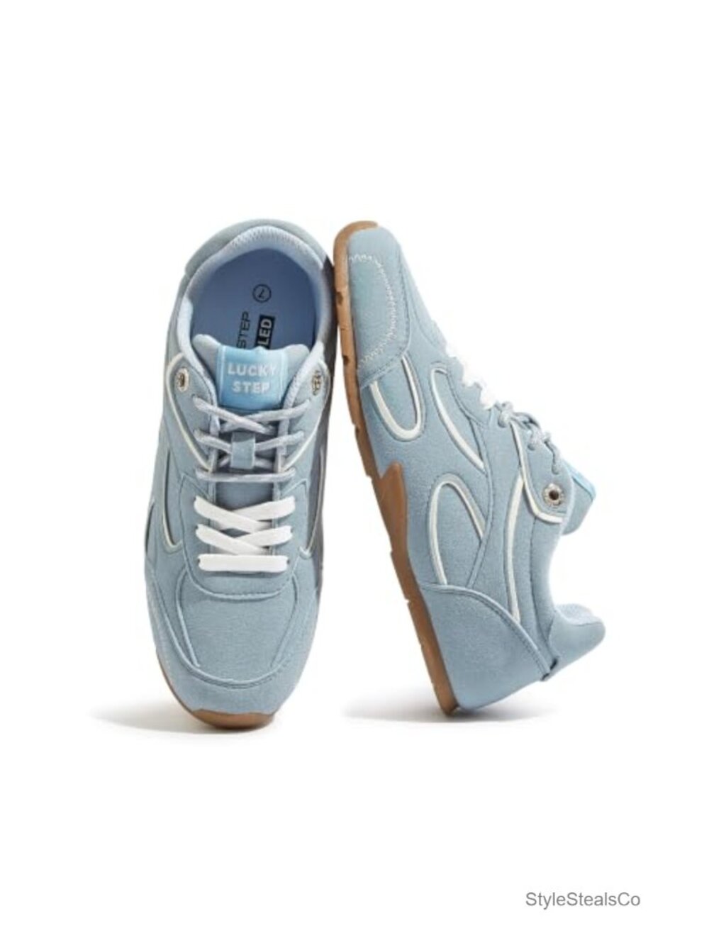 Retro Fashion Sneakers Faux Suede Thin Sole Walking Shoes